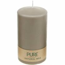Bougie pilier 130/70 bougie marron décoration bougie cire naturelle durable