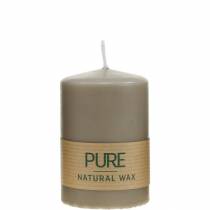 Article Bougie pilier pure marron 90/60 bougie en cire naturelle décoration durable de bougie de colza de stéarine