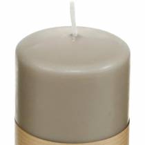 Article Bougie cylindrique brun clair en cire naturelle 90x60mm