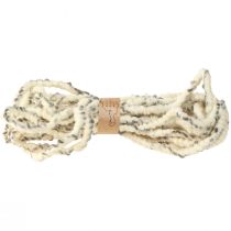 Article RAW cordon laine de mouton et jute cordon de laine feutre blanc gris 10m