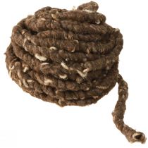 Article Cordon RAW cordon de laine avec laine de mouton jute marron 8mm 10m