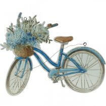 Enseigne déco bois bicyclette été enseigne déco à accrocher bleu, blanc 31 × 25cm