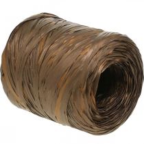 Article Ruban raphia ruban cadeau bicolore marron ruban décoratif 200m