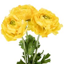 Article Renoncule artificielle, fleur unique pour une décoration élégante et facile d'entretien, 51 cm, lot de 3.
