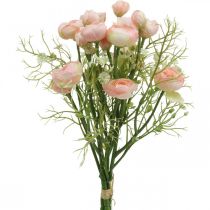 Bouquet De Renoncules Artificiels Décoration De Fleurs Fleurs De Soie Rose L37cm