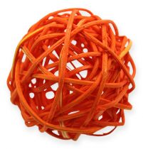 Boules rotin 4.5cm Orange Abricot 30p