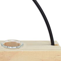 Article Vase décoratif tube à essai anneau décoratif métal noir 29×4×29cm