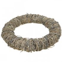 Article Couronne de vigne, couronne décorative, blanchie à la chaux, Ø38cm, décoration rustique et naturelle, couronne de porte, couronne de table