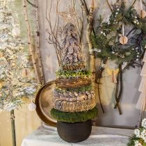Couronne de vigne couronne décorative décoration rustique blanc lavé Ø38cm