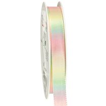 Article Ruban arc-en-ciel pastel décoratif, ruban cadeau, 15 mm, 18 m