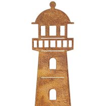 Article Pluviomètre Phare Aspect Rouille – Pluviomètre Décoratif pour Jardin et Clôture 41cm Rouille