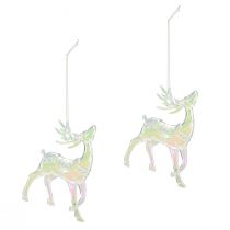 Article Décoration renne Décorations de Noël irisées H12cm 3pcs
