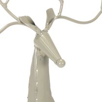 Article Sculpture de cerf décorative en métal finition vert menthe 45x48 cm pour intérieur