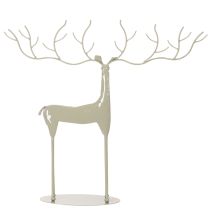 Article Sculpture de cerf décorative en métal finition vert menthe 45x48 cm pour intérieur