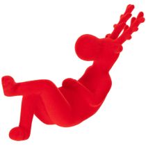 Article Figurine décorative renne rouge design moderne 24 cm lot de 2