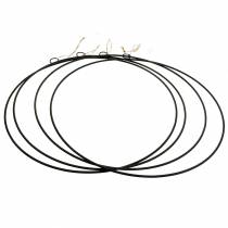 Article Anneau décoratif à suspendre noir Ø35cm 4pcs