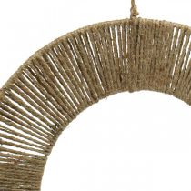 Article Anneau décoratif suspendu, style bohème, argent naturel, Ø39,5 cm