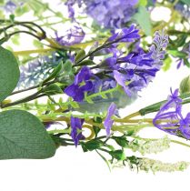 Article Guirlande de fleurs romantique lavande violet blanc 194cm