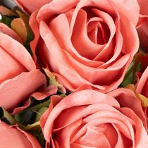 Article Kunstfleurs roses longues tiges 62 cm bouquet de 12