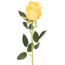 Article Roses artificielles jaunes à tige longue 62 cm Lot de 12
