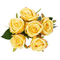 Article Bouquet de roses (6 pièces) de 44 cm, pour une décoration élégante du salon.