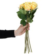 Article Bouquet de roses (6 pièces) de 44 cm, pour une décoration élégante du salon.