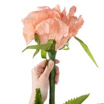 Article Rose artificielle XXL en papier rose – 92 cm
