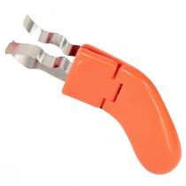 Article Éliminateur d'épines de rosiers en acier inoxydable sans épines 80ES orange pour fleuristes
