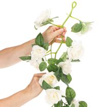 Article Guirlande de roses artificielles avec fleurs blanches 170 cm