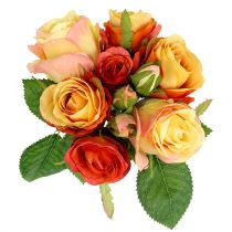 Article Bouquet de roses orange artificielles Ø17cm L25cm, décoration de table pour mariage d'automne