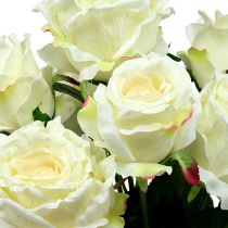 Article Bouquet de roses blanches, crème 55cm