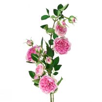 Branche de roses roses en soie branches artificielles roses crème 79cm