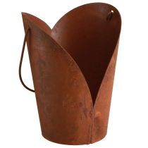 Article Coeur décoratif rouille avec poignée en métal à suspendre 12×15,5cm 2pcs