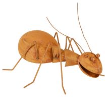 Article Décoration en rouille Fourmi Décoration en métal Figurine en rouille Jardin 21,5 cm