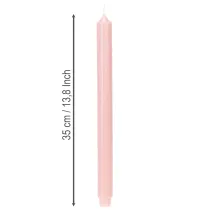 Article Bougies Rustiques Roses en Cire Colorée Masse 350x28mm Lot de 4