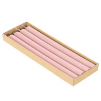 Article Bougies Rustiques Roses en Cire Colorée Masse 350x28mm Lot de 4