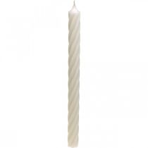 Article Bougies rustiques couleur unie blanc 350/28mm 4pcs