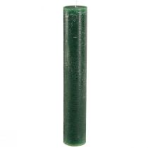 Article Bougie bâton rustique verte pour éclairage d&#39;ambiance et décoration de vacances, longueur 300 mm, largeur 50 mm, 4 pièces