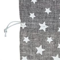 Sacoche grise avec étoiles Ø 23 cm H. 35 cm