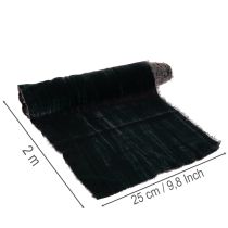 Article Bande décorative en velours anthracite 25 cm x 2 m pour décoration intérieure