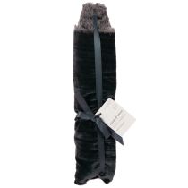 Article Bande décorative en velours anthracite 25 cm x 2 m pour décoration intérieure