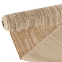 Article Tissu décoratif en velours froissé beige 25 cm x 2 m