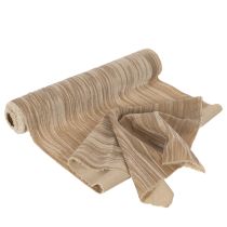 Article Tissu décoratif en velours froissé beige 25 cm x 2 m