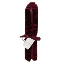 Article Sangle décorative en velours polyester bordeaux 25 cm x 2 m pour table et bricolage