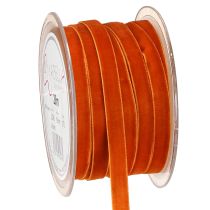 Article Ruban décoratif en velours orange foncé 10 mm 20 m