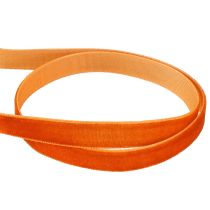 Article Ruban décoratif en velours orange foncé 10 mm 20 m