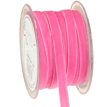 Article Ruban de velours ruban décoratif ruban cadeau velours rose 10mm 20m