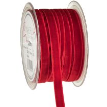 Article Ruban décoratif en velours rouge 10 mm 20 m