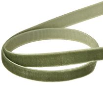 Article Ruban de velours, ruban cadeau, ruban décoratif vert, largeur 10 mm, 20 m
