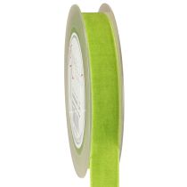 Article Ruban de velours vert clair, ruban décoratif, ruban de velours vert 20 mm, 10 m